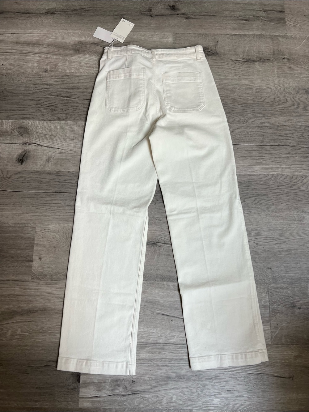 H&M Cream High-Rise Straight Jeans - Picture 4 of 4